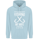 Wife Best Catch Funny Fishing Fisherman Mens 80% Cotton Hoodie Light Blue