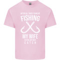 Wife Best Catch Funny Fishing Fisherman Mens Cotton T-Shirt Tee Top Light Pink