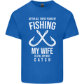 Wife Best Catch Funny Fishing Fisherman Mens Cotton T-Shirt Tee Top Royal Blue