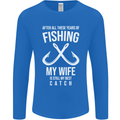 Wife Best Catch Funny Fishing Fisherman Mens Long Sleeve T-Shirt Royal Blue