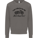 Wife Funny Motorbike Biker Motorcycle Mens Sweatshirt Jumper Charcoal