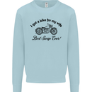 Wife Funny Motorbike Biker Motorcycle Mens Sweatshirt Jumper Light Blue