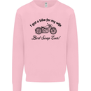 Wife Funny Motorbike Biker Motorcycle Mens Sweatshirt Jumper Light Pink
