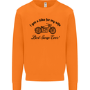 Wife Funny Motorbike Biker Motorcycle Mens Sweatshirt Jumper Orange