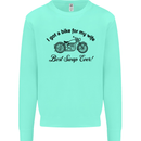 Wife Funny Motorbike Biker Motorcycle Mens Sweatshirt Jumper Peppermint