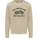 Wife Funny Motorbike Biker Motorcycle Mens Sweatshirt Jumper Sand