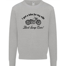 Wife Funny Motorbike Biker Motorcycle Mens Sweatshirt Jumper Sports Grey