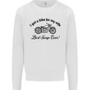 Wife Funny Motorbike Biker Motorcycle Mens Sweatshirt Jumper White