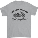 Wife Funny Motorbike Biker Motorcycle Mens T-Shirt Cotton Gildan Sports Grey