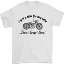 Wife Funny Motorbike Biker Motorcycle Mens T-Shirt Cotton Gildan White