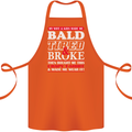 Wife & Kids Bald Tired & Broke Father's Day Cotton Apron 100% Organic Orange