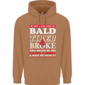Wife & Kids Bald Tired & Broke Father's Day Mens 80% Cotton Hoodie Caramel Latte