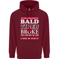 Wife & Kids Bald Tired & Broke Father's Day Mens 80% Cotton Hoodie Maroon