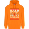 Wife & Kids Bald Tired & Broke Father's Day Mens 80% Cotton Hoodie Orange
