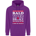 Wife & Kids Bald Tired & Broke Father's Day Mens 80% Cotton Hoodie Purple