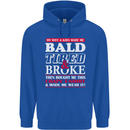 Wife & Kids Bald Tired & Broke Father's Day Mens 80% Cotton Hoodie Royal Blue