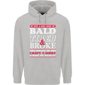 Wife & Kids Bald Tired & Broke Father's Day Mens 80% Cotton Hoodie Sports Grey