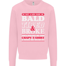 Wife & Kids Bald Tired & Broke Father's Day Mens Sweatshirt Jumper Light Pink