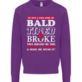 Wife & Kids Bald Tired & Broke Father's Day Mens Sweatshirt Jumper Purple