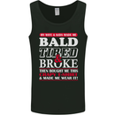 Wife & Kids Bald Tired & Broke Father's Day Mens Vest Tank Top Black