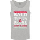 Wife & Kids Bald Tired & Broke Father's Day Mens Vest Tank Top Sports Grey