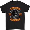 Wild Skeleton Motorcycle Motorbike Biker Mens T-Shirt Cotton Gildan Black