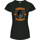 Wild Skeleton Motorcycle Motorbike Biker Womens Petite Cut T-Shirt Black
