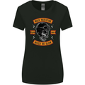 Wild Skeleton Motorcycle Motorbike Biker Womens Wider Cut T-Shirt Black
