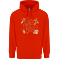 Wild & Free Mushroom Foraging Nature Childrens Kids Hoodie Bright Red