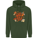 Wild & Free Mushroom Foraging Nature Childrens Kids Hoodie Forest Green
