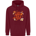 Wild & Free Mushroom Foraging Nature Childrens Kids Hoodie Maroon