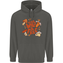 Wild & Free Mushroom Foraging Nature Childrens Kids Hoodie Storm Grey
