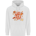 Wild & Free Mushroom Foraging Nature Childrens Kids Hoodie White