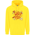 Wild & Free Mushroom Foraging Nature Childrens Kids Hoodie Yellow