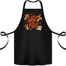 Wild & Free Mushroom Foraging Nature Cotton Apron 100% Organic Black