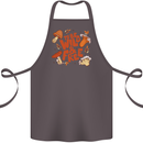 Wild & Free Mushroom Foraging Nature Cotton Apron 100% Organic Dark Grey