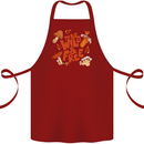 Wild & Free Mushroom Foraging Nature Cotton Apron 100% Organic Maroon