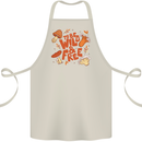 Wild & Free Mushroom Foraging Nature Cotton Apron 100% Organic Natural