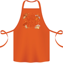 Wild & Free Mushroom Foraging Nature Cotton Apron 100% Organic Orange