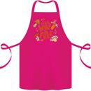 Wild & Free Mushroom Foraging Nature Cotton Apron 100% Organic Pink