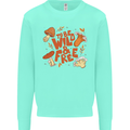 Wild & Free Mushroom Foraging Nature Kids Sweatshirt Jumper Peppermint