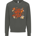 Wild & Free Mushroom Foraging Nature Kids Sweatshirt Jumper Storm Grey