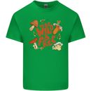 Wild & Free Mushroom Foraging Nature Kids T-Shirt Childrens Irish Green