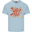 Wild & Free Mushroom Foraging Nature Kids T-Shirt Childrens Light Blue
