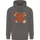 Wild & Free Mushroom Foraging Nature Mens 80% Cotton Hoodie Charcoal