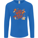 Wild & Free Mushroom Foraging Nature Mens Long Sleeve T-Shirt Royal Blue