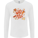 Wild & Free Mushroom Foraging Nature Mens Long Sleeve T-Shirt White