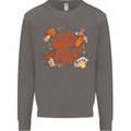 Wild & Free Mushroom Foraging Nature Mens Sweatshirt Jumper Charcoal