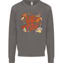 Wild & Free Mushroom Foraging Nature Mens Sweatshirt Jumper Charcoal