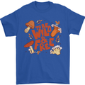Wild & Free Mushroom Foraging Nature Mens T-Shirt 100% Cotton Royal Blue
